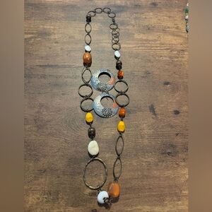 Bronze Stone Necklace and Earring